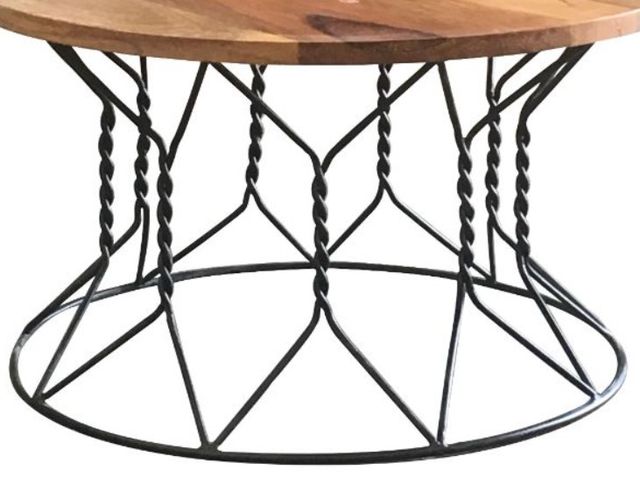 Jaipur Furniture Ravi Brown Round Coffee Table-1