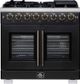 FORNO® Capriasca Series Alta Qualita 36" Black Pro Style Dual Fuel Range-0