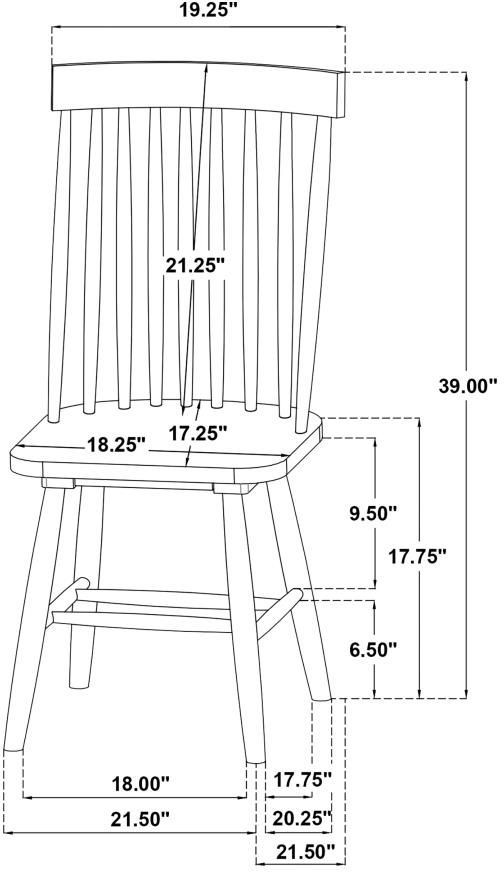 Coaster® Strouse 5-Piece Black Wood Dining Table Set-3