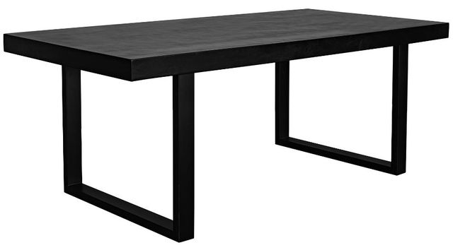 Moe’s Home Collection Jedrik Black Concrete Outdoor Dining Table with Metal Legs-0