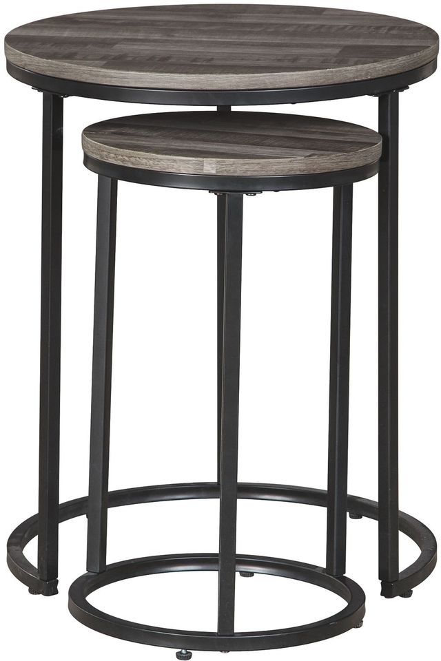 Signature Design by Ashley® Briarsboro 2-Piece Gray Accent Tables with Black Base-1