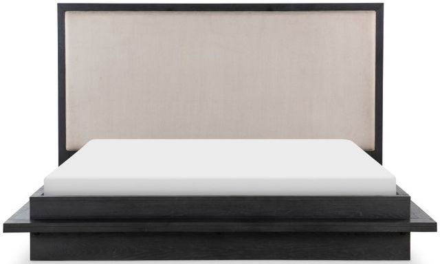 Legacy Classic Westwood Charred Oak Brown Upholstered Queen Bed-1