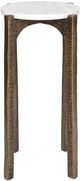 Uttermost® Vivi White Drink Table with Antique Brass Legs-3
