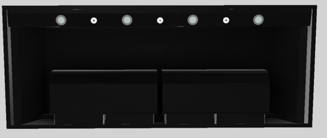 Vent-A-Hood® Designer Series 60" Black Wall Mounted Range Hood-2