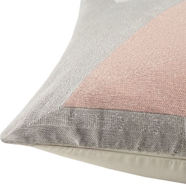 Olliix by INK+IVY Aero Blush 20" x 20" Embroidered Abstract Square Pillow-2