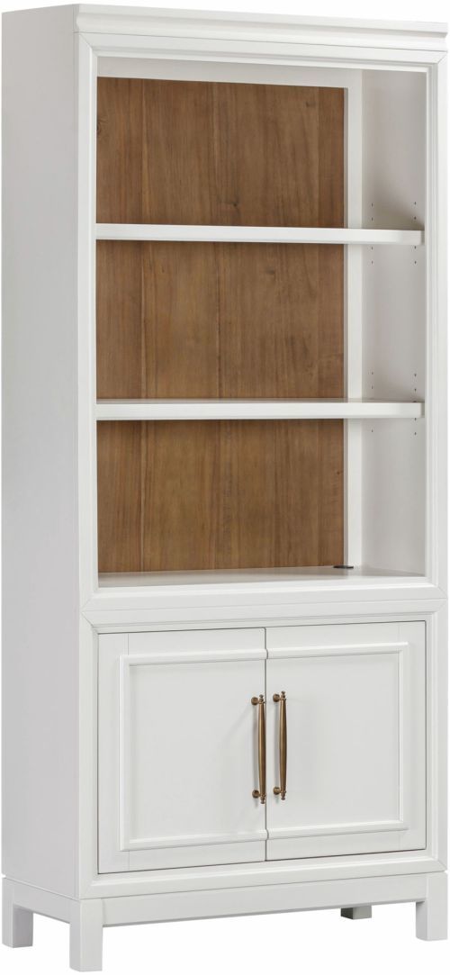 aspenhome® Alexander White Door Bookcase-0