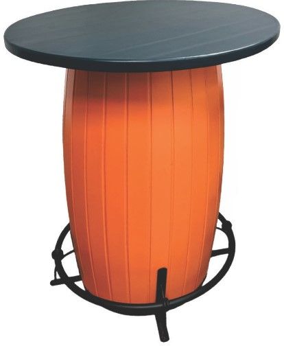Million Dollar Navy/Orange Barrel Bar Table-0