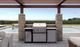 XO Pro-Grade Luxury Designer 99" White Outdoor Kitchen Island -1