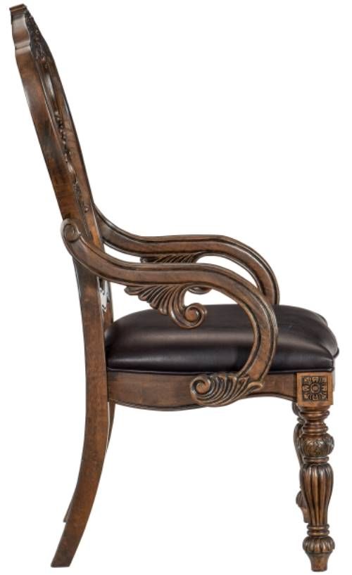 Homelegance® Bergen Dark Oak Dining Arm Chair-3