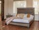International Furniture Direct Antique Gray California King Panel Bed-1