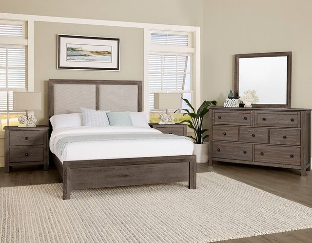Artisan & Post by Vaughan-Bassett Customizable 123 Custom Express Linen King Upholstered Panel Bed-1