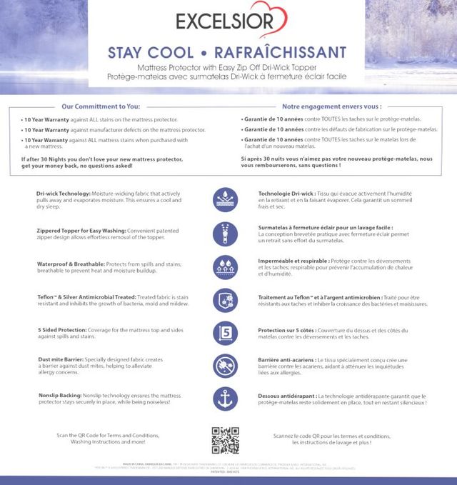 Excelsior® Stay Cool Full Mattress Protector-3