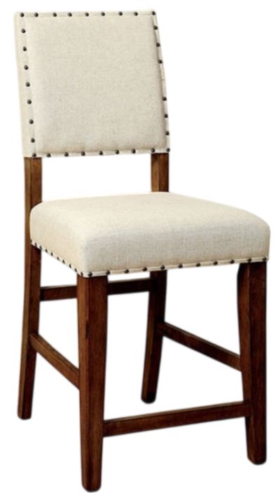Furniture of America® Sania 2-Piece Ivory/Rustic Oak Counter Chair Set-0