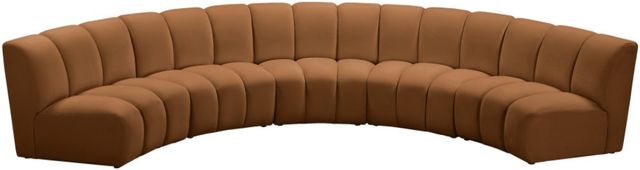 Meridian Furniture Infinity 5-Piece Saddle Velvet Modular Sectional-1