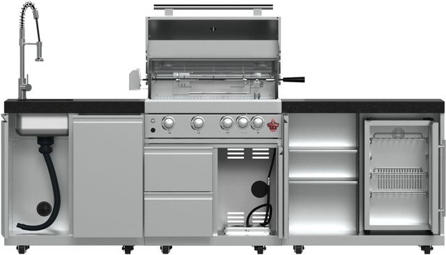FORNO® Bulnes Series Alta Qualita Black Outdoor Kitchen Kits-3
