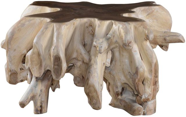 Classic Home Cypress Natural White Wash Root Coffee Table-0