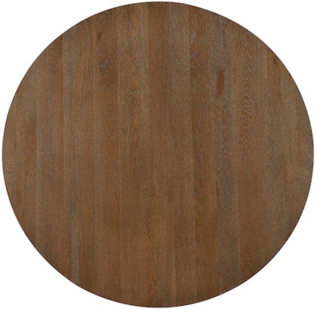 Bassett® Furniture Customizable BenchMade Astor Oak 54" Round Dining Table with Stainless Steel Base Base-2