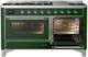 Ilve® Majestic III 60" Emerald Green Pro Style Dual Fuel Natural Gas Range with Triple Glass Door and Chrome Trim-3