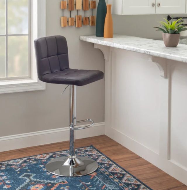Powell® Brandt Chocolate Adjustable Stool-1