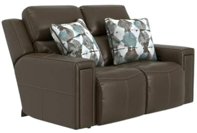Catnapper® Arezzo Chocolate Leather Power Reclining Loveseat with Power Headrest-0