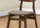 Monarch Specialties Inc. 2-Piece Dark Walnut/Beige 32" Upholstered Dining Side Chairs Set-1