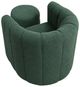 Homelegance® Delaney 2-Piece Green Swivel Accent Chair with Ottoman Set-4