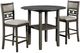 American Wholesale Furniture Gia 3-Piece Gray Counter Height Table Set-0
