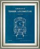 Classy Living Wild Apple Locomotive Blueprint II Wall Art-0