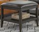 Null Furniture Manhattan Bunching Black/Espresso Leather Ottoman -0