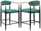 Coaster® Tina 2-Piece Black/Green Upholstered Counter Stool Set-0