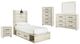 Signature Design by Ashley® Cambeck 4-Piece Whitewash Twin Panel Bed Set -0