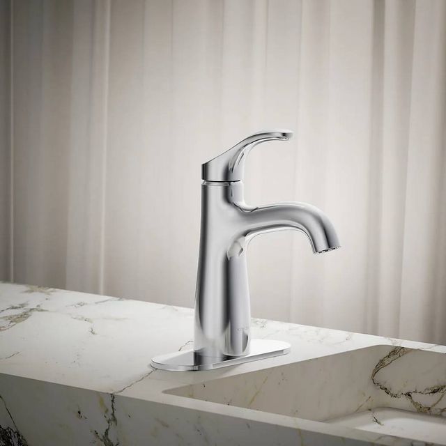 KOHLER® Simplice® Polished Chrome Single-Handle Bathroom Sink Faucet-3