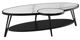 Armen Living Banks 2-Piece White Top Coffee Table Set with Black Base-4