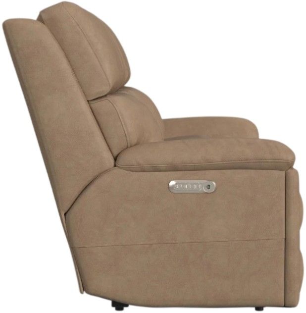 Flexsteel® Customizable Porter Leather Power Reclining Loveseat with Console, Power Headrest and Lumbar-4