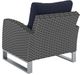 New Classic® Home Furnishings Fiji 4-Piece Blue/Breezy Gray Fabric/Wicker Club Chair Set-3