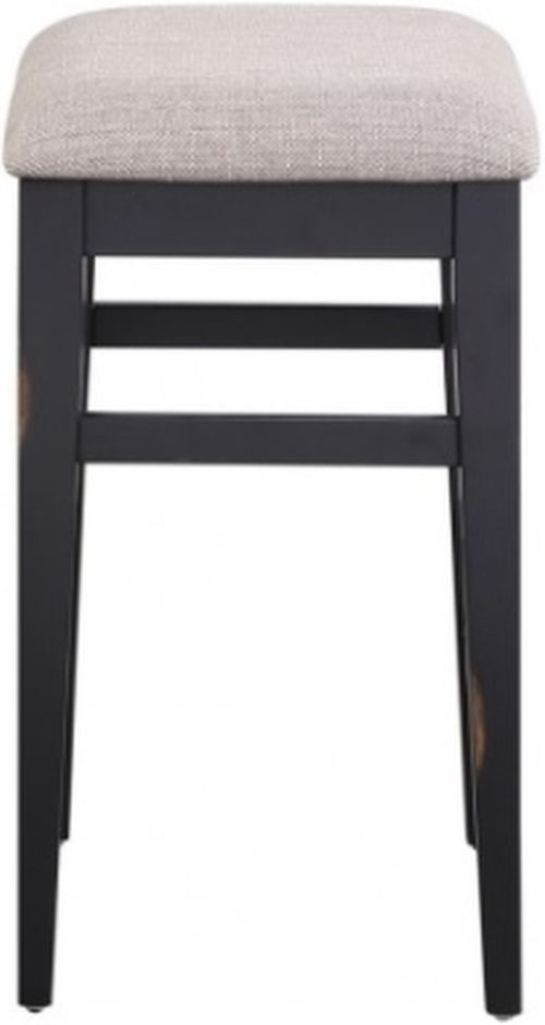 Winners Only® Woodbridge Ebony/Gray Backless Bar Stool-2