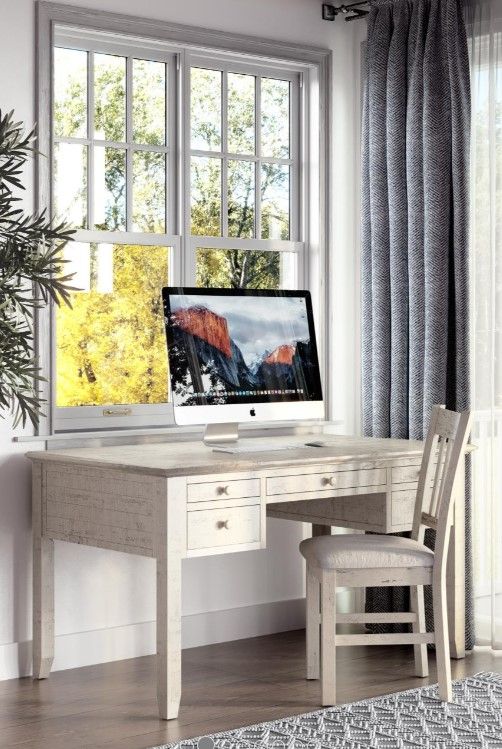 Jofran Inc. Rustic Shores Gray Wash Power Desk -1