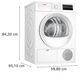 Bosch® 300 Series 24" White Front Load Electric Dryer-2