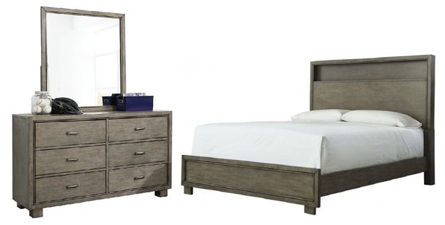 Signature Design by Ashley® Arnett 3-Piece Gray Queen Bookcase Bed Set-0