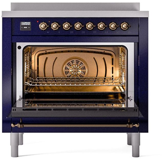 Ilve® Nostalgie II Series 36" Midnight Blue Pro Style Induction Range-2