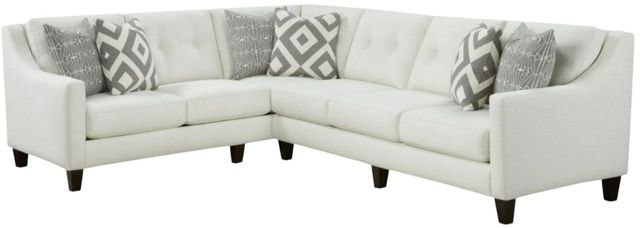 Fusion Furniture Sugarshack Glacier 2-Piece White Sectional -0