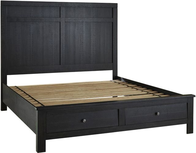 Benchcraft® Noorbrook 3-Piece Black Queen Panel Bed Set-1