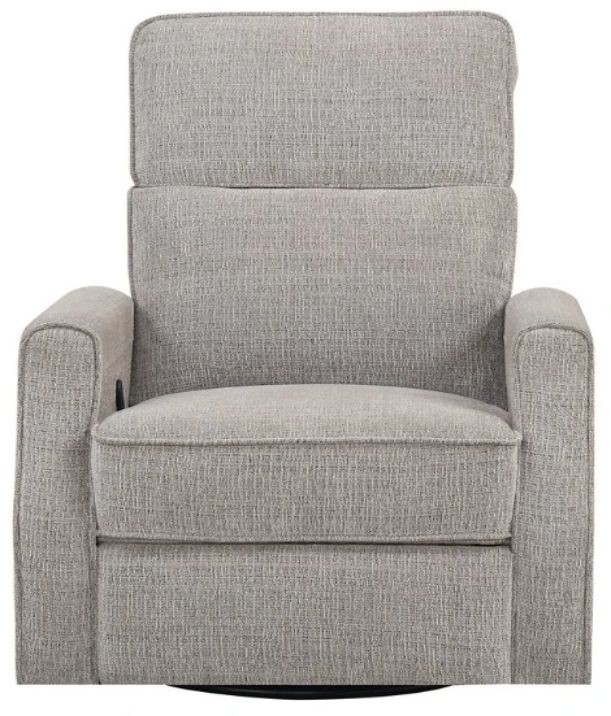 Emerald Home Tabor Beige Manual Swivel Glider Recliner-3