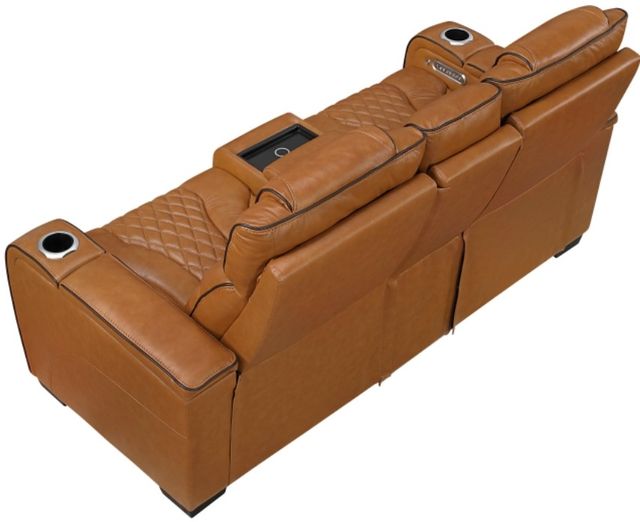 Homelegance® Apex Brown Double Power Reclining Console Loveseat-4