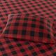 Olliix by Woolrich Red/Black Buffalo Check California King Flannel Cotton Sheet Set-2