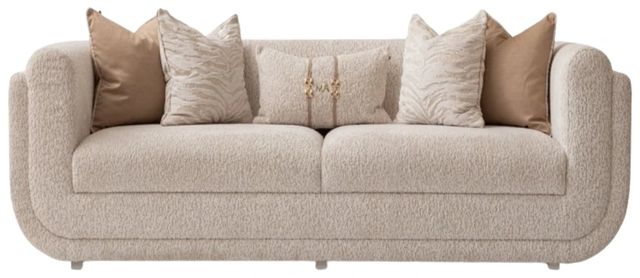 Michael Amini® Savannah Breeze Cashmere Bright Gold Mansion Sofa-2