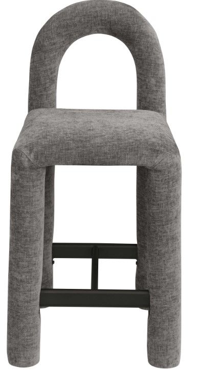 Meridian Furniture Amari Gray Upholstered Counter Stool-1