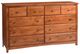 Archbold Furniture Customizable Shaker 10-Drawer Dresser-0