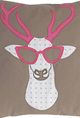 A & B Home Brown/Pink/White 18"x18" Throw Pillow-1