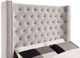 Furniture of America® Mirabelle Ivory Queen Upholstered Panel Bed-2
